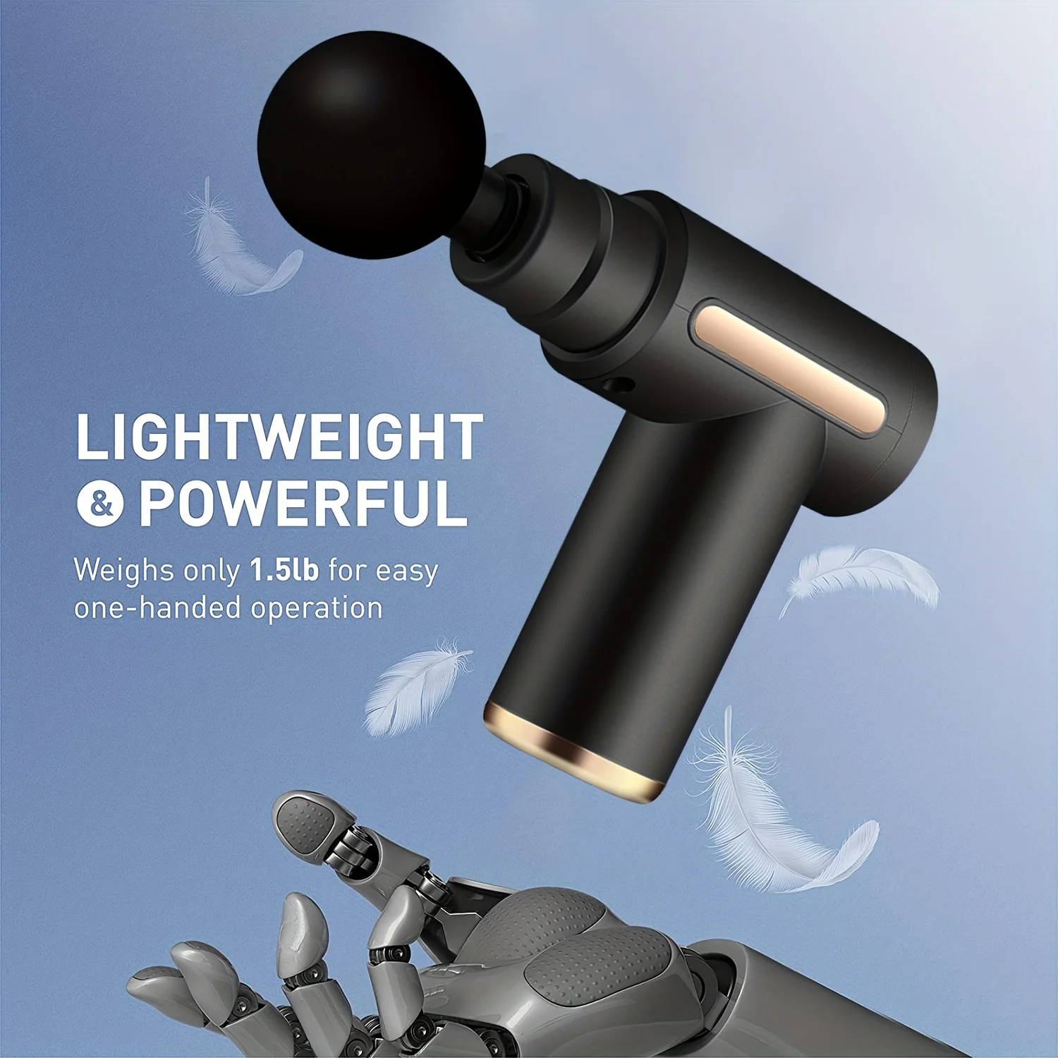 6/99 Speeds Massage Gun Deep Tissue, Back Massager Gun for Athletes Muscle Massage Gun for Body with 4/8 Massage Heads