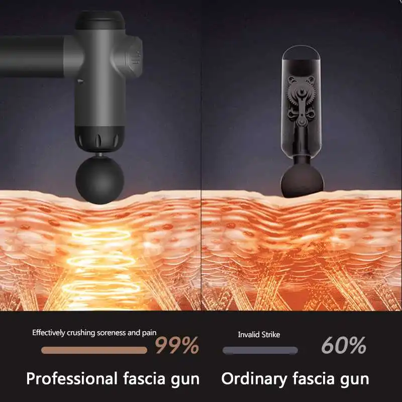 6/99 Speeds Massage Gun Deep Tissue, Back Massager Gun for Athletes Muscle Massage Gun for Body with 4/8 Massage Heads