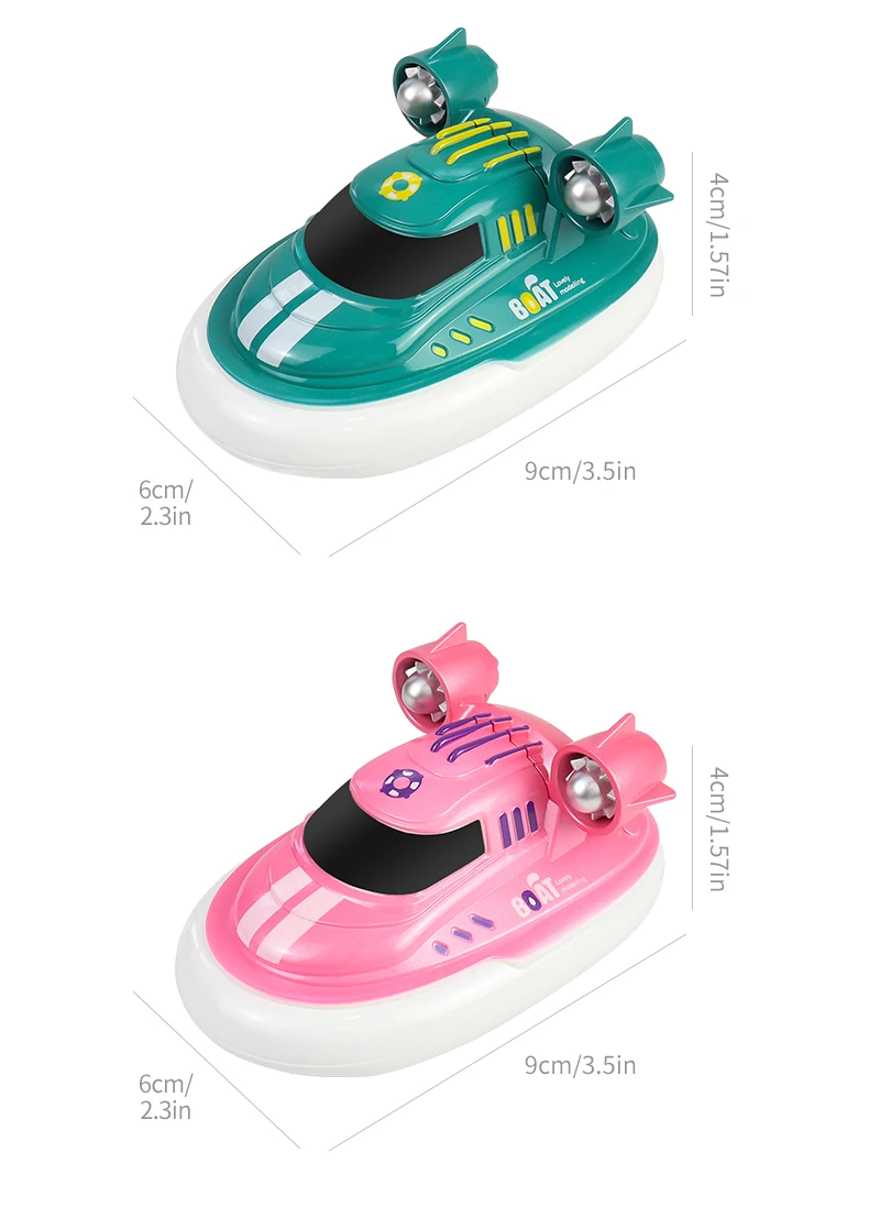 ZWN 1/32 RC Boat With Lights Powerful Dual Motor 2.4G Long Range Wireless Remote Controlled Tugboat Model Toy for Boy Girl Gifts