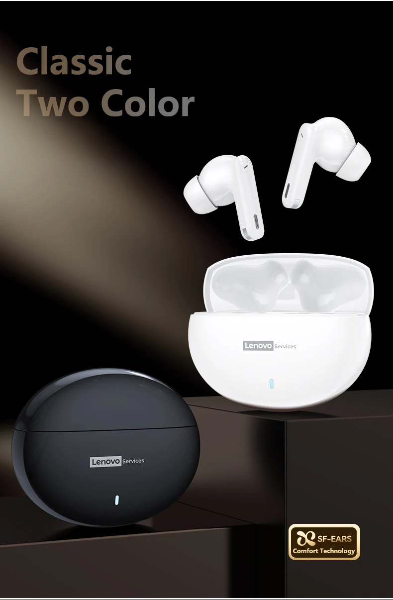 Lenovo LE253 Headphones Wireless Bluetooth 6.0 Earphones TWS HiFi Sound ANC Noise Reduction Gaming Sports Earbuds With Mic