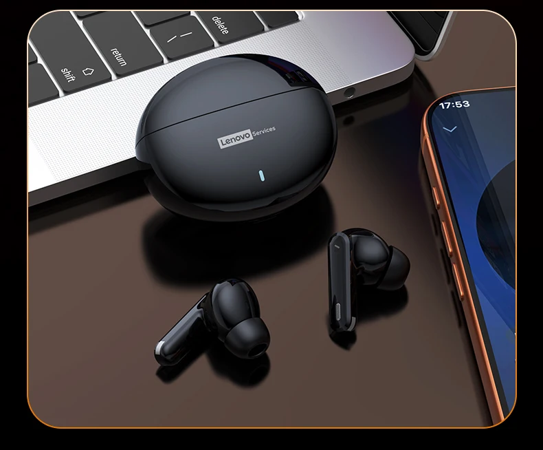 Lenovo LE253 Headphones Wireless Bluetooth 6.0 Earphones TWS HiFi Sound ANC Noise Reduction Gaming Sports Earbuds With Mic