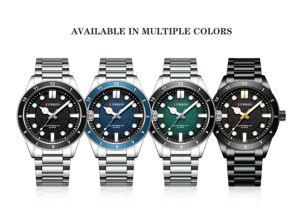 CURREN 8450 Military Sport Watch Men's Night Light Waterproof Steel Strip Quartz Men's Business Leisure Watch Relogios Masculino