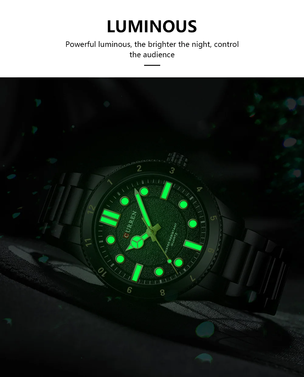 CURREN 8450 Military Sport Watch Men's Night Light Waterproof Steel Strip Quartz Men's Business Leisure Watch Relogios Masculino