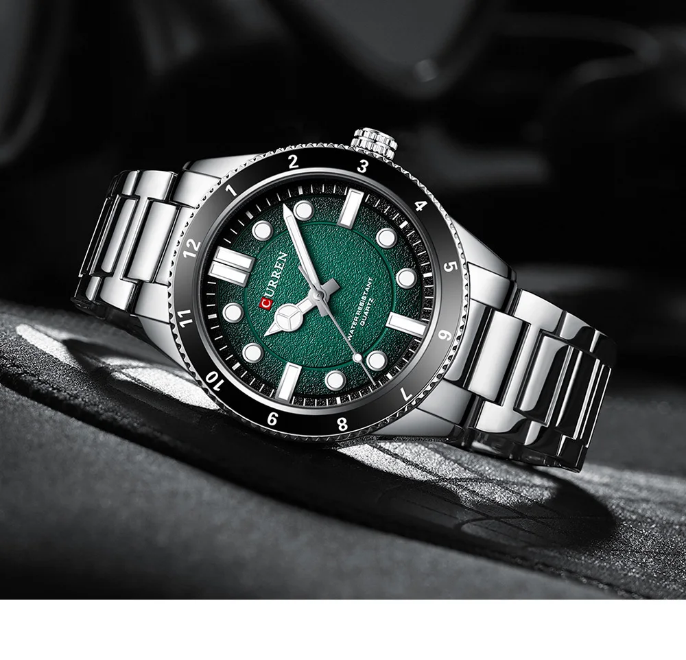 CURREN 8450 Military Sport Watch Men's Night Light Waterproof Steel Strip Quartz Men's Business Leisure Watch Relogios Masculino