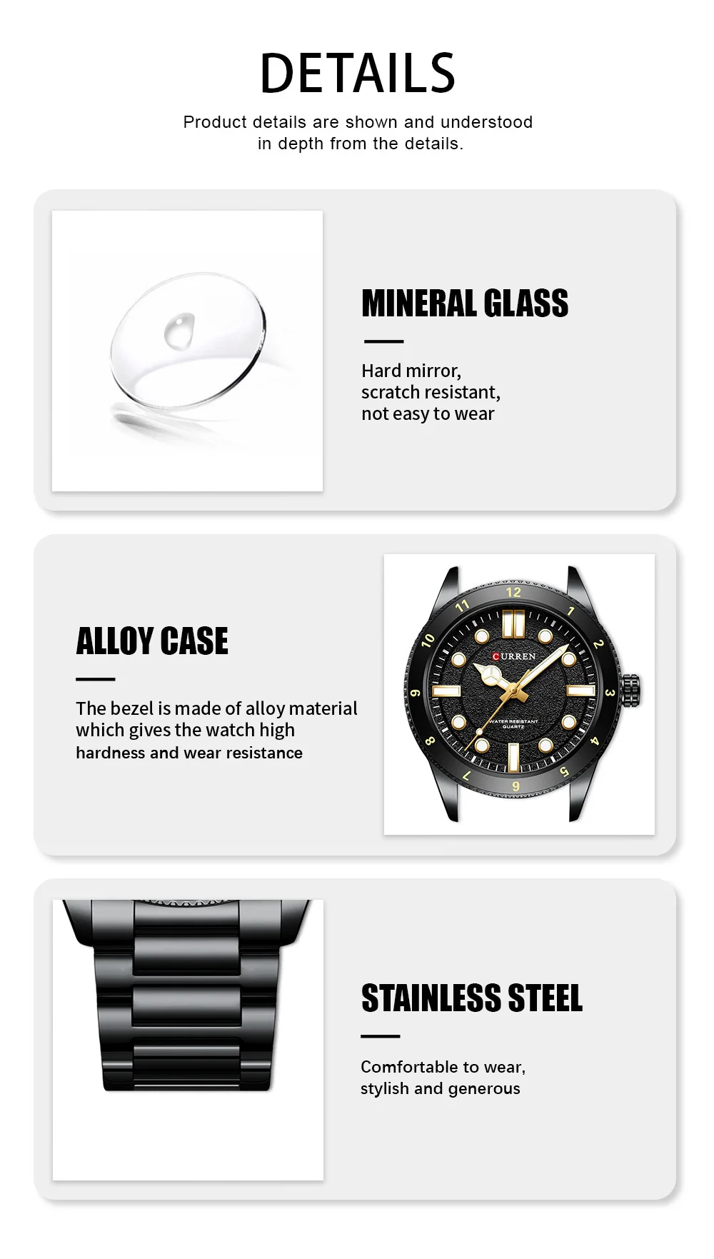 CURREN 8450 Military Sport Watch Men's Night Light Waterproof Steel Strip Quartz Men's Business Leisure Watch Relogios Masculino