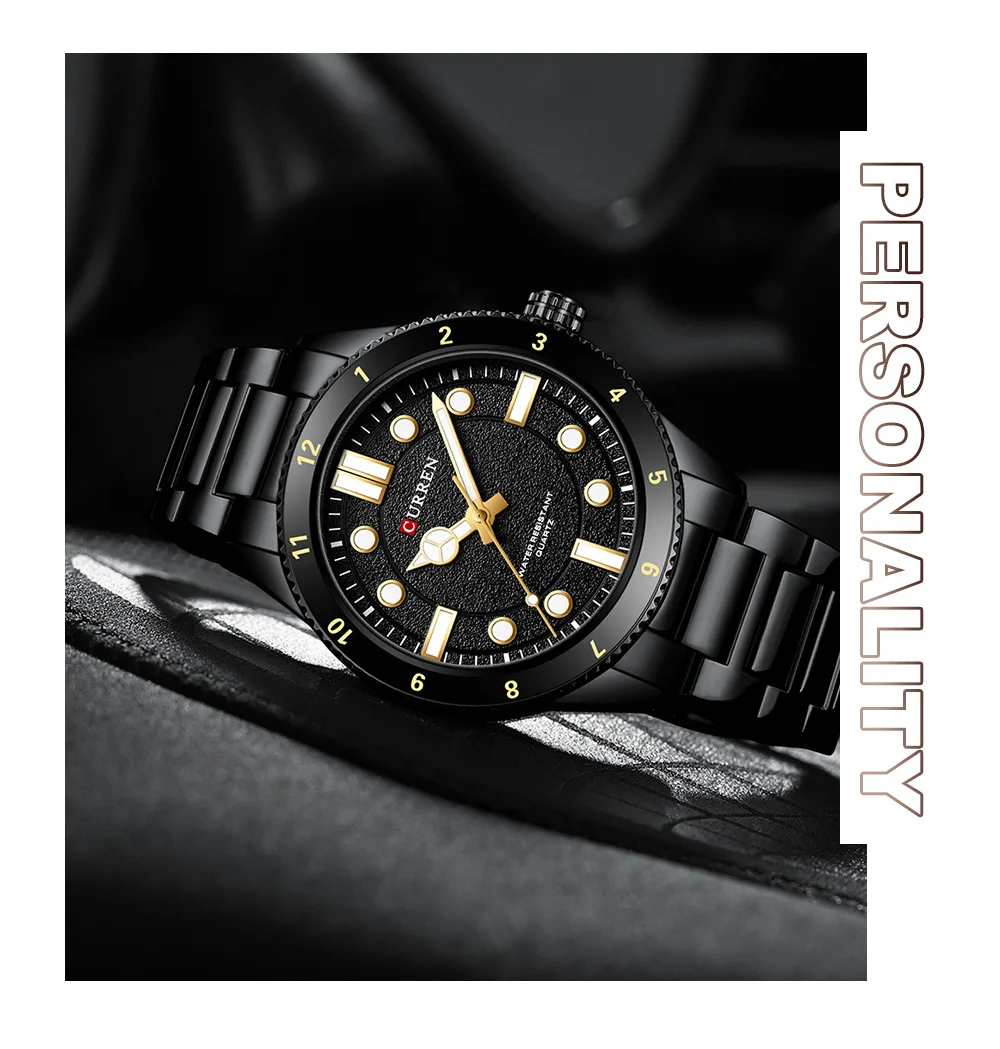 CURREN 8450 Military Sport Watch Men's Night Light Waterproof Steel Strip Quartz Men's Business Leisure Watch Relogios Masculino
