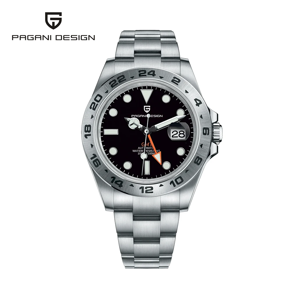 2026 PAGANI Design New Men's Automatic Mechanical Watches GMT Watch 42mm Sapphire Stainless Steel Waterproof Watch Reloj Hombre