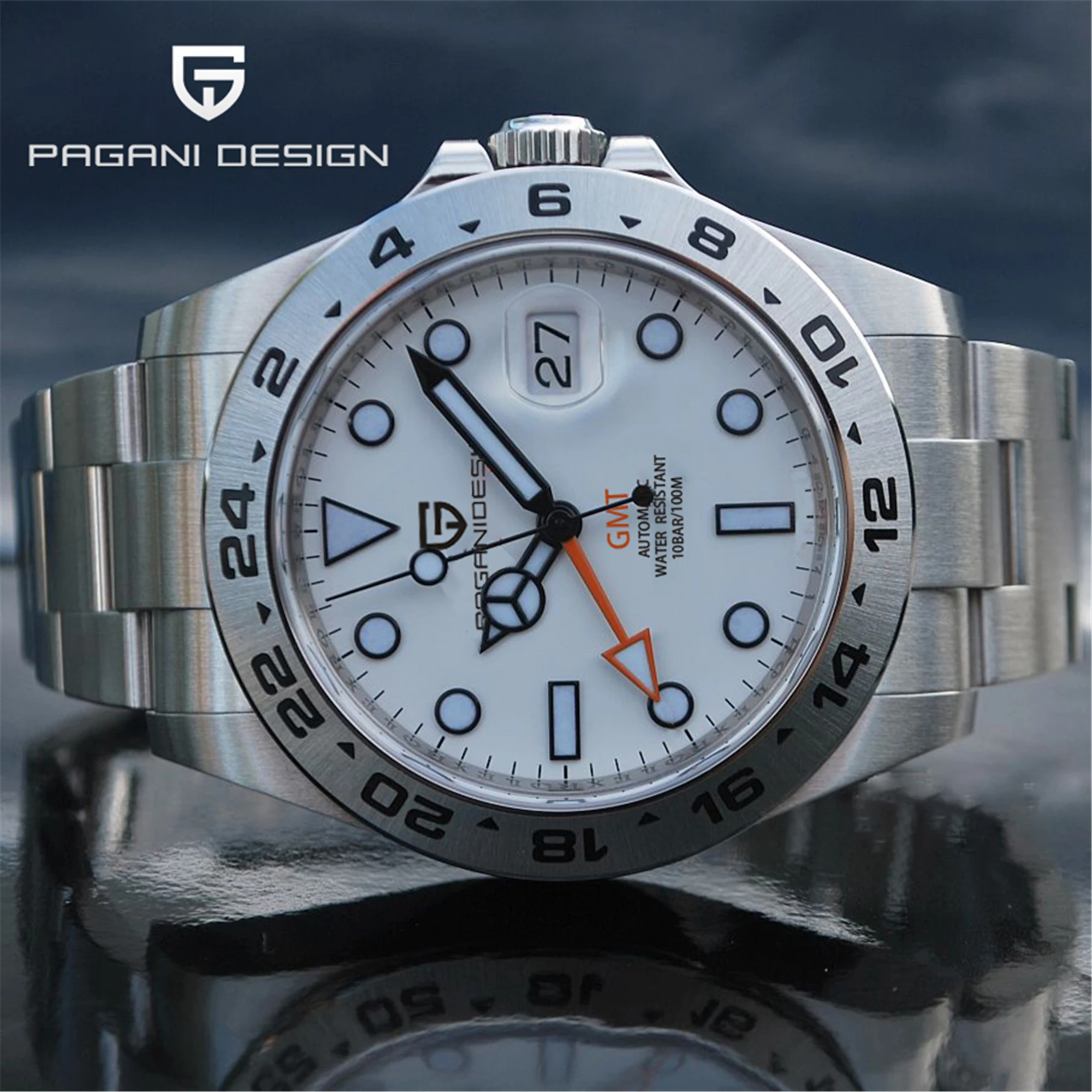 2026 PAGANI Design New Men's Automatic Mechanical Watches GMT Watch 42mm Sapphire Stainless Steel Waterproof Watch Reloj Hombre