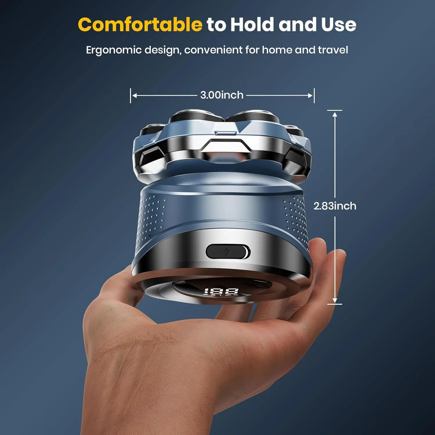Electric Head Shavers for Bald Men 6D Magnetic Razor Hair Trimmer Rechargeable LED Display Waterproof Beard Shavers Hair Cutting