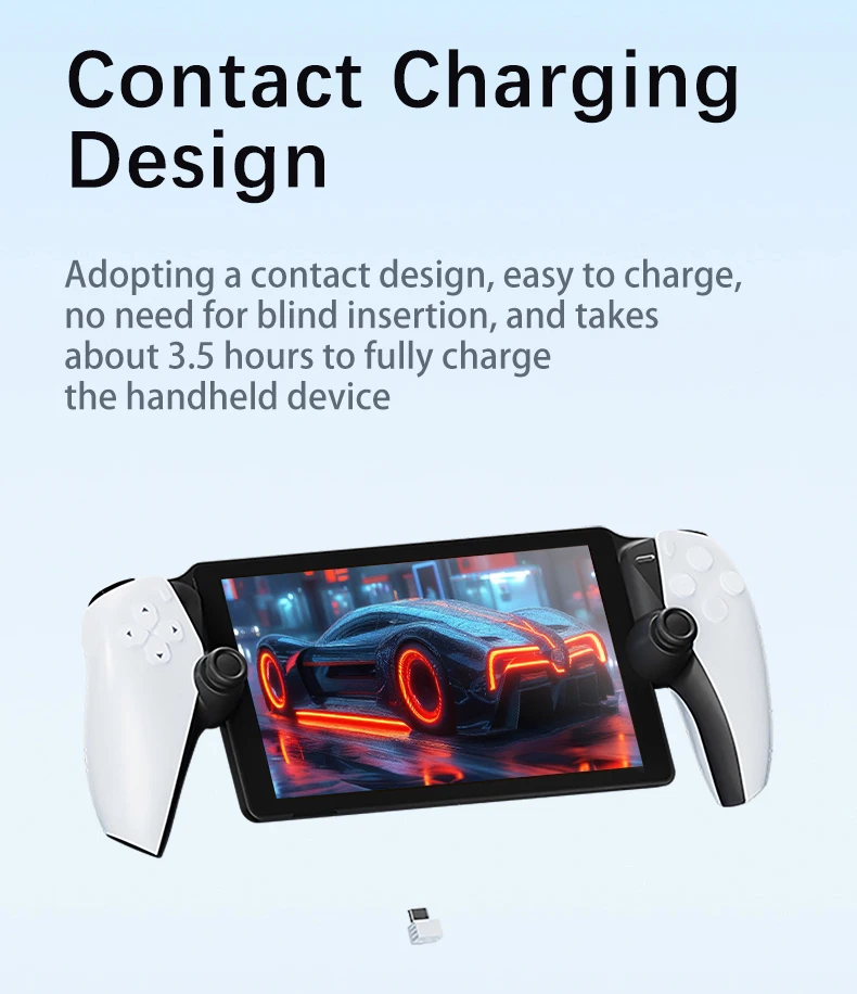 HONCAM Magnetic Connect Station for PlayStation Portal 7 RGB Light Modes Console Charger Stand W Tri-Protection Safety Charging