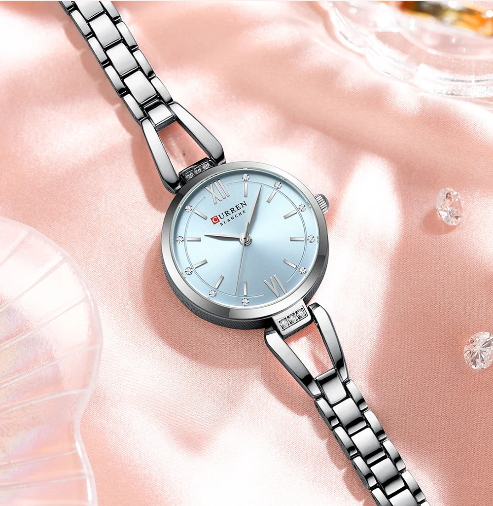 CURREN 9092 Women's Stainless Steel Quartz Watch Luxury and Elegant Watch Business Women's Bracelet Watches Relojes De Mujer