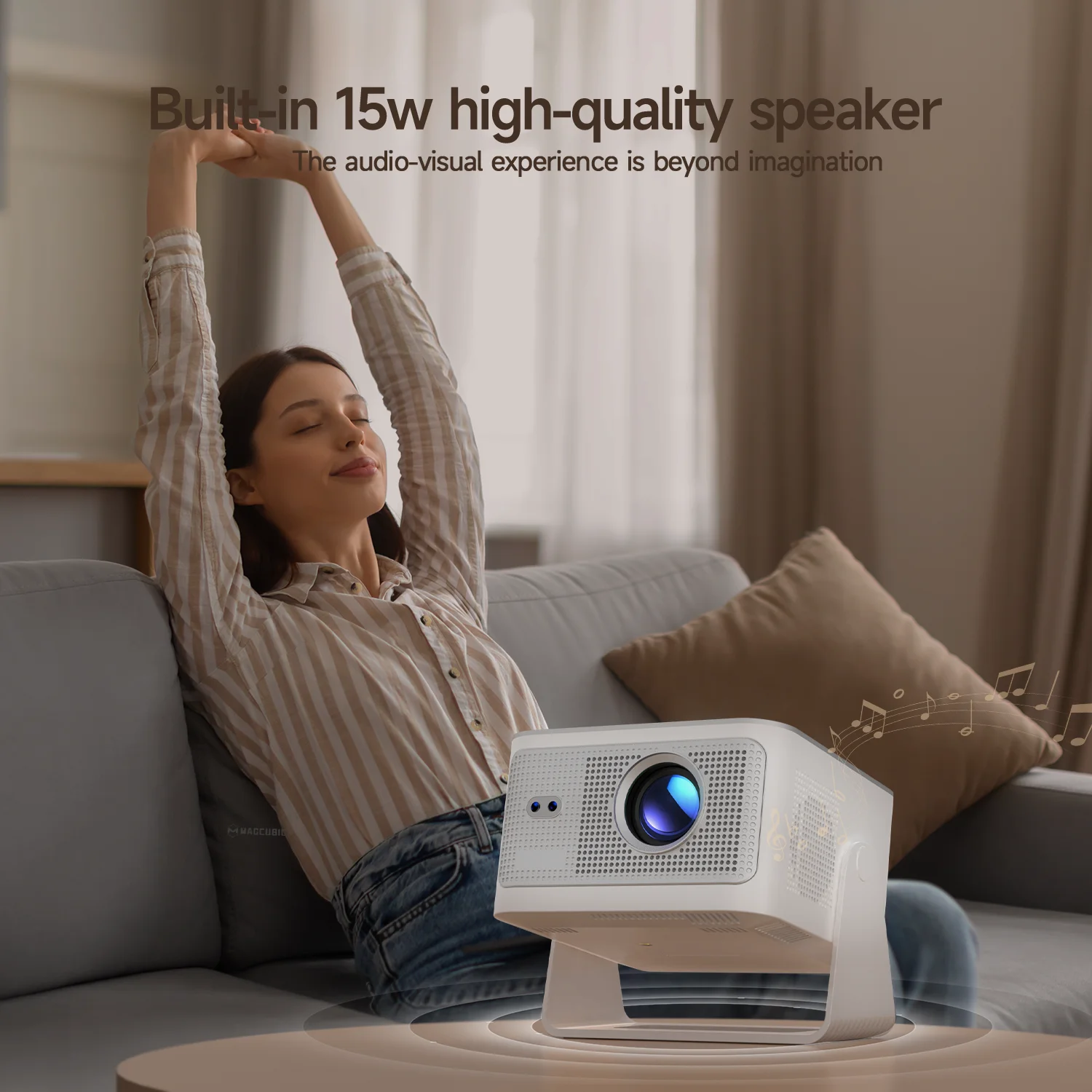 Magcubic Auto Focus Android14 900ANSI 4K Projector 8K Native 1080P HY350Max With Wifi6 BT5.4 16G Allwinner H726 Portable Outdoor