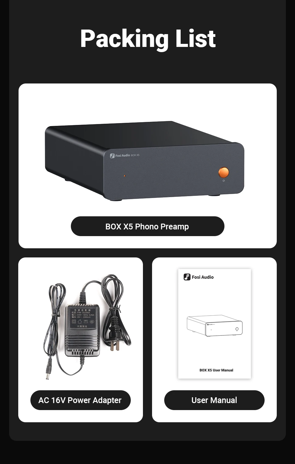 Fosi Audio BOX X5 HIFI Phono Preamp, Mini Preamplifier Home Audio for MM/MC Cartridge Turntable RIAA Preamplifier Compact with V