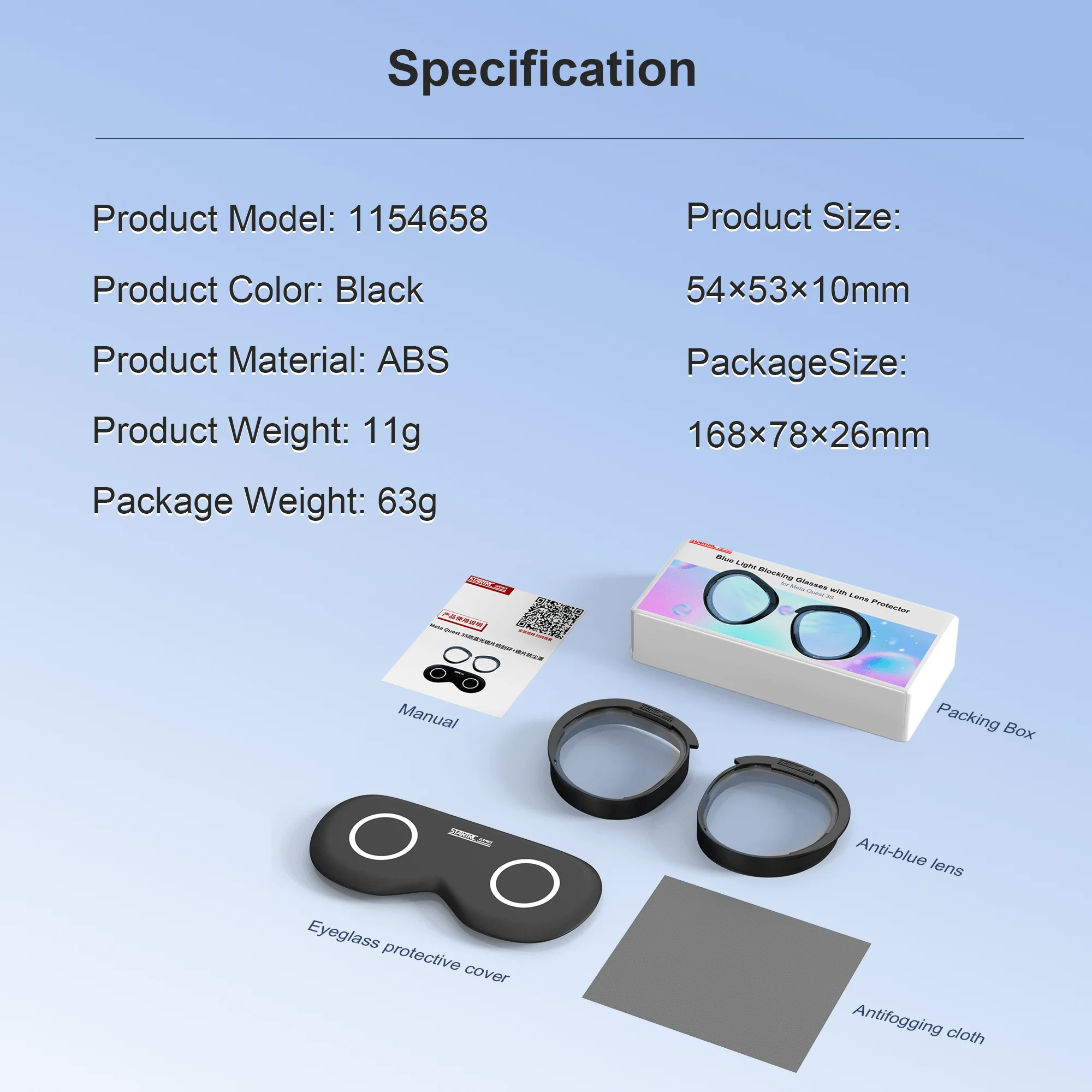 Suitable for Meta Quest 3S VR Scratch Resistant Ring Lens Protective Cover, Anti Eye Blue Light Quest 2 Accessories