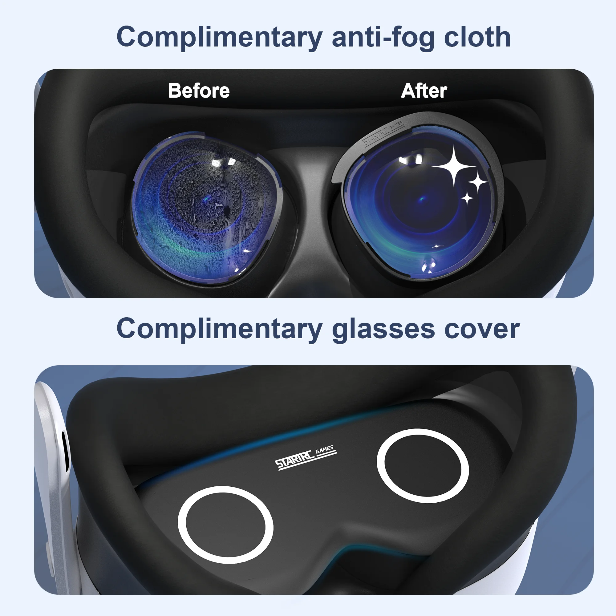 Suitable for Meta Quest 3S VR Scratch Resistant Ring Lens Protective Cover, Anti Eye Blue Light Quest 2 Accessories