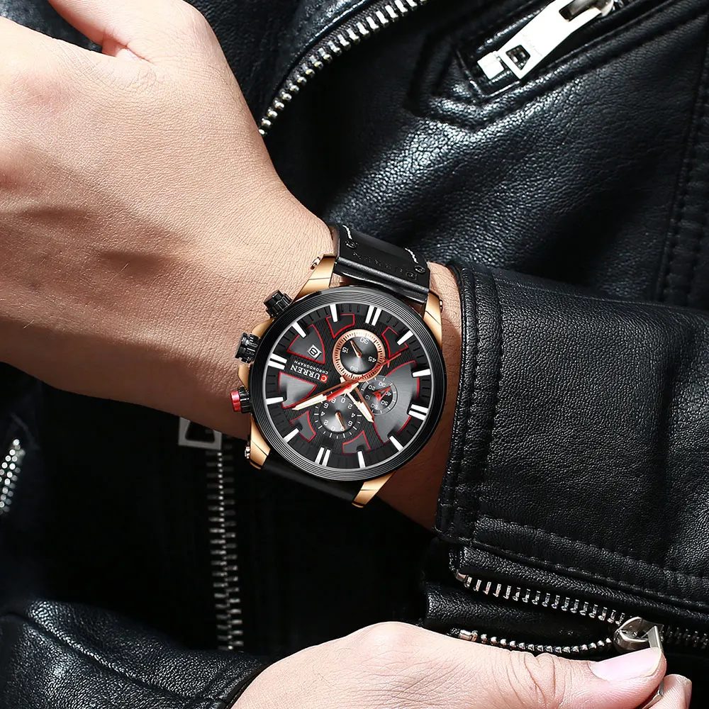 New CURREN Men Watches Fashion Quartz Wrist Watches Men's Military Waterproof Sports Watch Male Date Clock Relogio Masculino