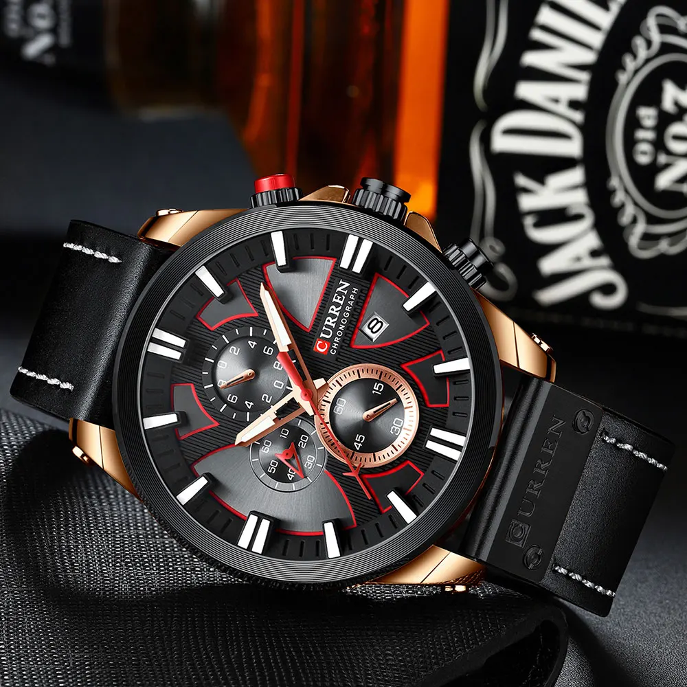 New CURREN Men Watches Fashion Quartz Wrist Watches Men's Military Waterproof Sports Watch Male Date Clock Relogio Masculino