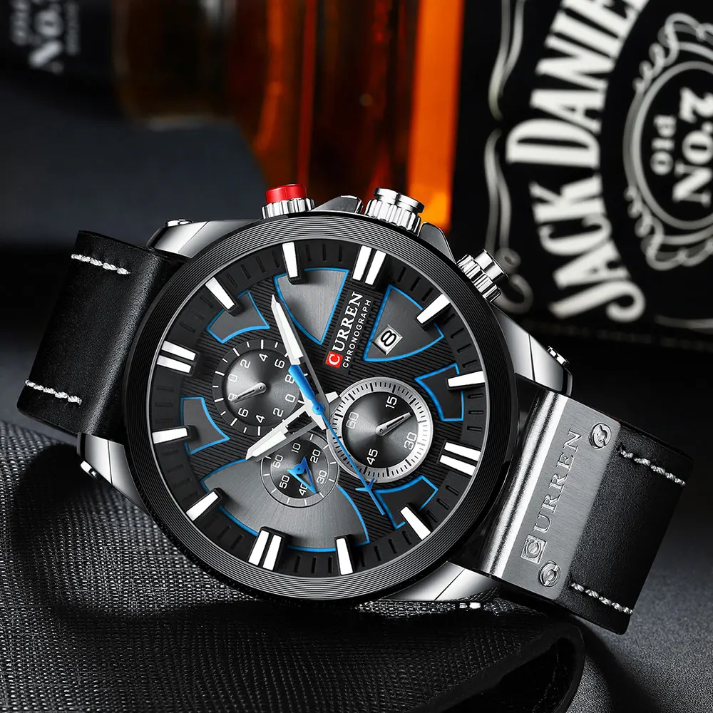 New CURREN Men Watches Fashion Quartz Wrist Watches Men's Military Waterproof Sports Watch Male Date Clock Relogio Masculino