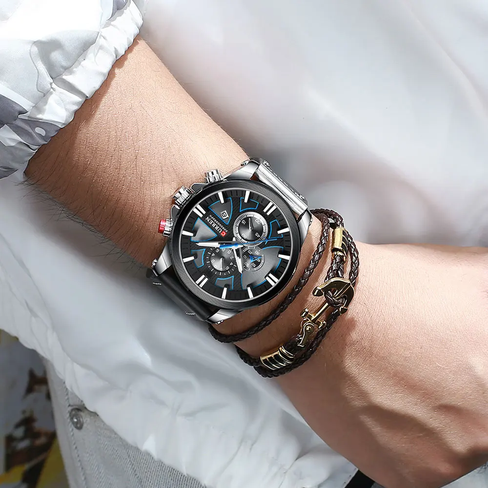 New CURREN Men Watches Fashion Quartz Wrist Watches Men's Military Waterproof Sports Watch Male Date Clock Relogio Masculino