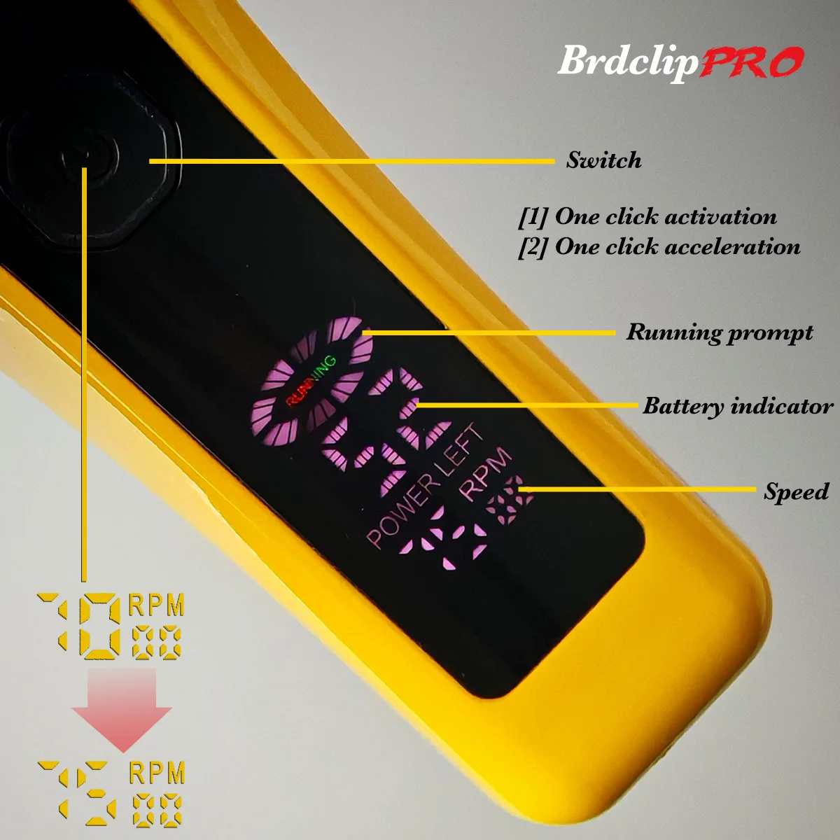 BRDCLIP Hair Clippers Rechargeable Clippers Barber Adjustable Hair Cut Machine Cordless LED Display Clippers Set BRD-619 BRD-339