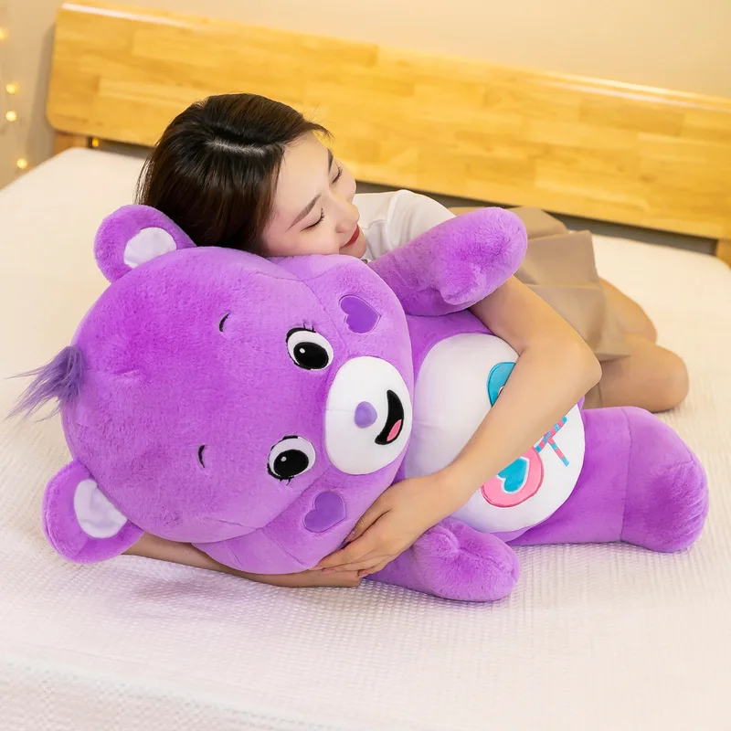 30CM Carebears Kawaii Rainbow Bear Plush Toy Lovely Anime Colorful Bear Stuffed Doll Room Decor Lovely Bear Birthday Gift