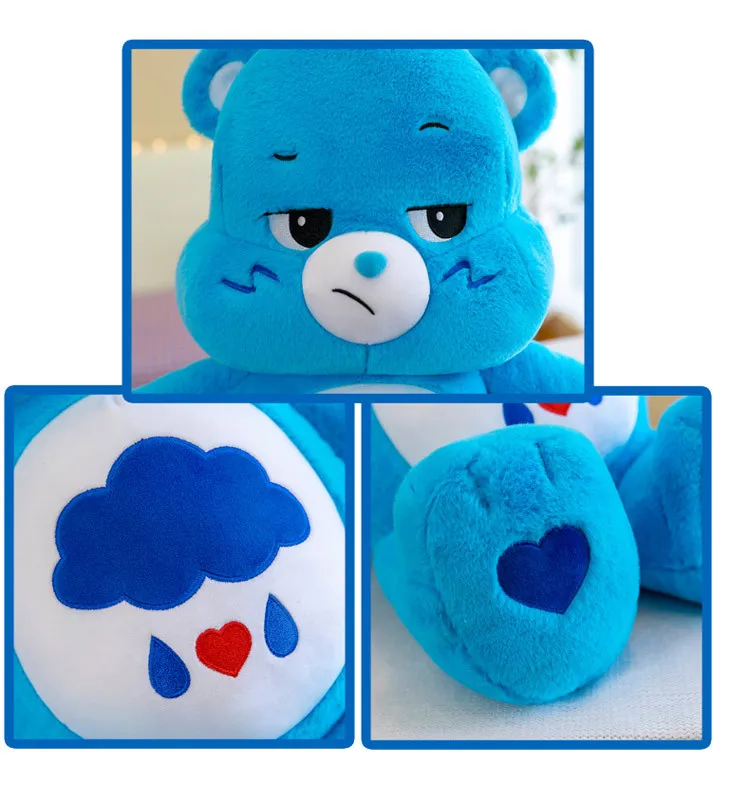 30CM Carebears Kawaii Rainbow Bear Plush Toy Lovely Anime Colorful Bear Stuffed Doll Room Decor Lovely Bear Birthday Gift