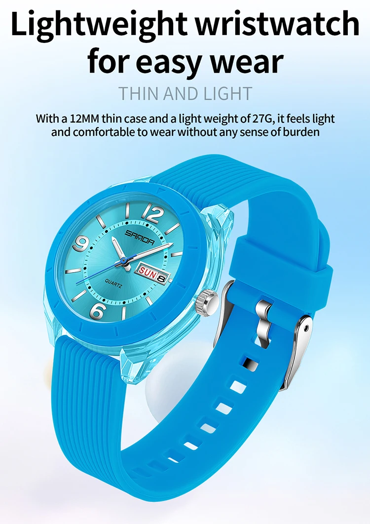SANDA Quartz Watch for Women Waterproof Auto Date Week Elegant Luxury Ladies Wristwatch Waterproof Analog Women's Watches