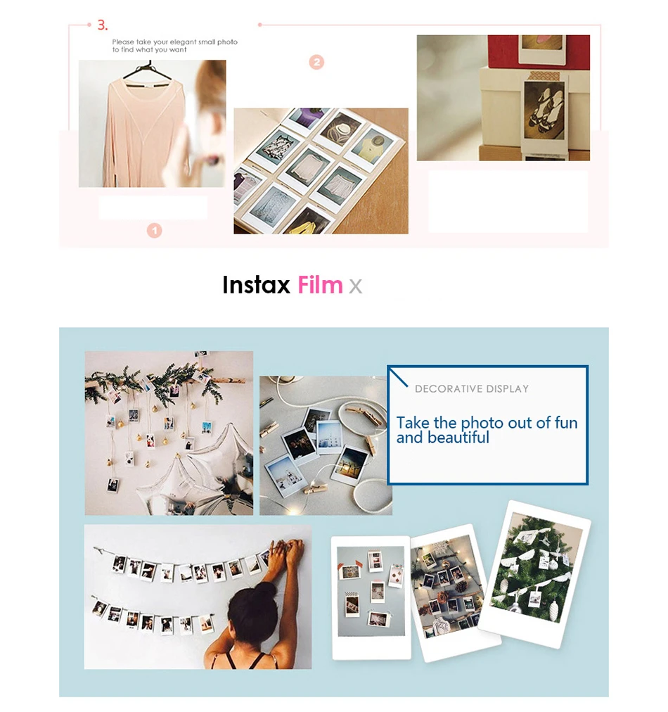 Fujifilm Instax Mini Film White 10 20 40 60 80 100 Sheets For FUJI Instant Photo Camera Mini 12/11 9 8 7 70 90 Film Camera