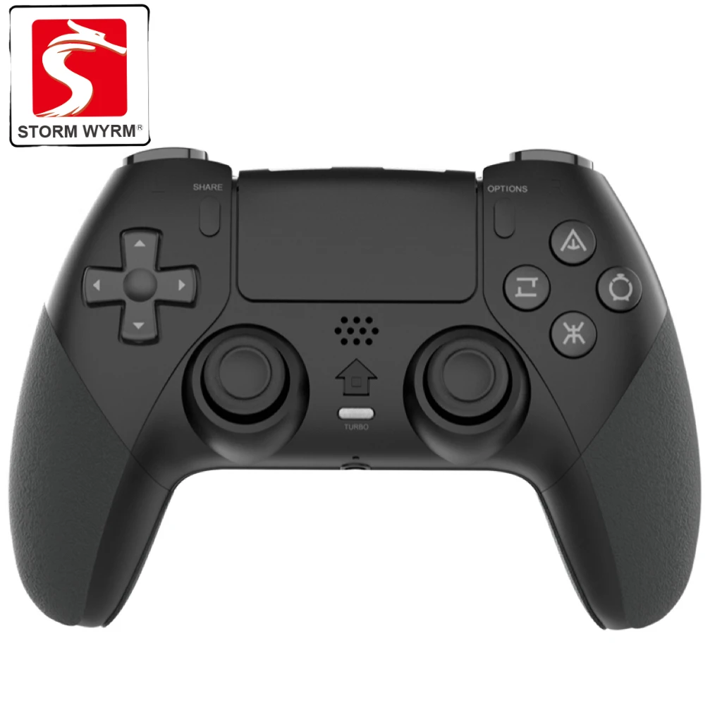 STORM WYRM Wireless Gamepad Controller for PS4 With Motorized Vibration Body Sensing 6-Axis Continuous Firing Function T29