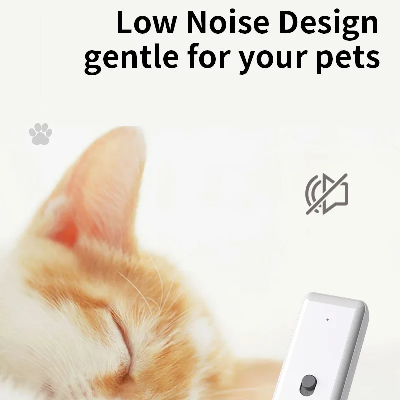 Dog Hair Clipper Electric Pet Hair Trimmer Low Noise Shaver For Dog Cats Cordless Rechargeable Professional Pet Grooming Tools
