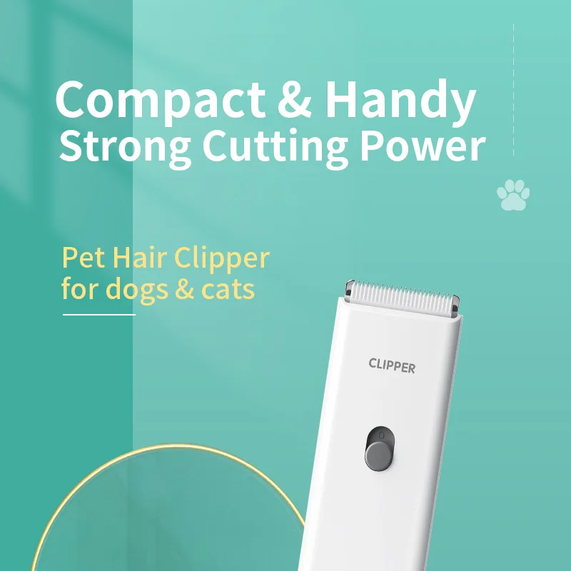 Dog Hair Clipper Electric Pet Hair Trimmer Low Noise Shaver For Dog Cats Cordless Rechargeable Professional Pet Grooming Tools
