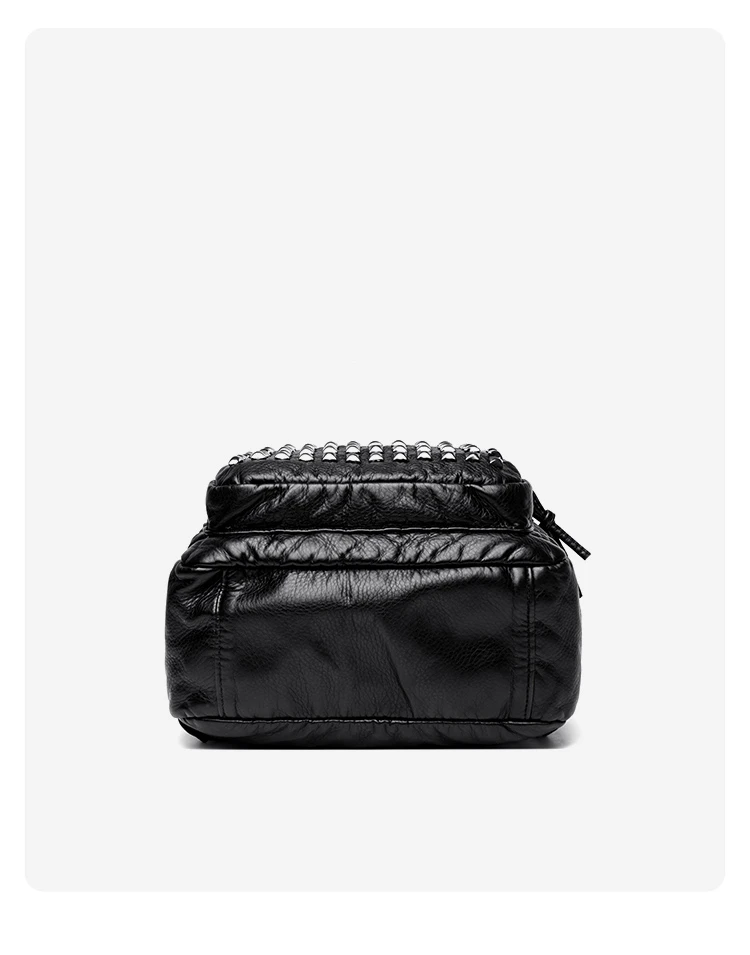 2025 New Super Cool Rivets Soft PU Fashion Backpacks Solid Zipper Large Capacity High Quality Designer Style Backpacks for Women