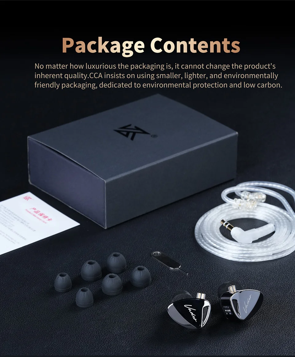KZ Vader 3 Dynamic Driver IEM In-Ear Monitor Triple 8mm DD Crossover 4-Level Tuning Switch 0.75mm 2-Pin Cable 3.5mm HiFi