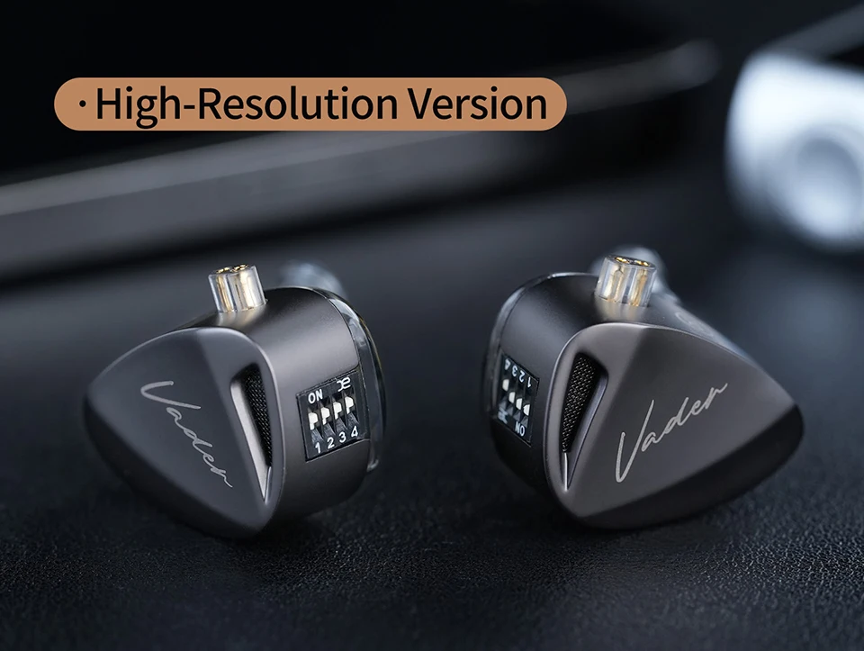 KZ Vader 3 Dynamic Driver IEM In-Ear Monitor Triple 8mm DD Crossover 4-Level Tuning Switch 0.75mm 2-Pin Cable 3.5mm HiFi