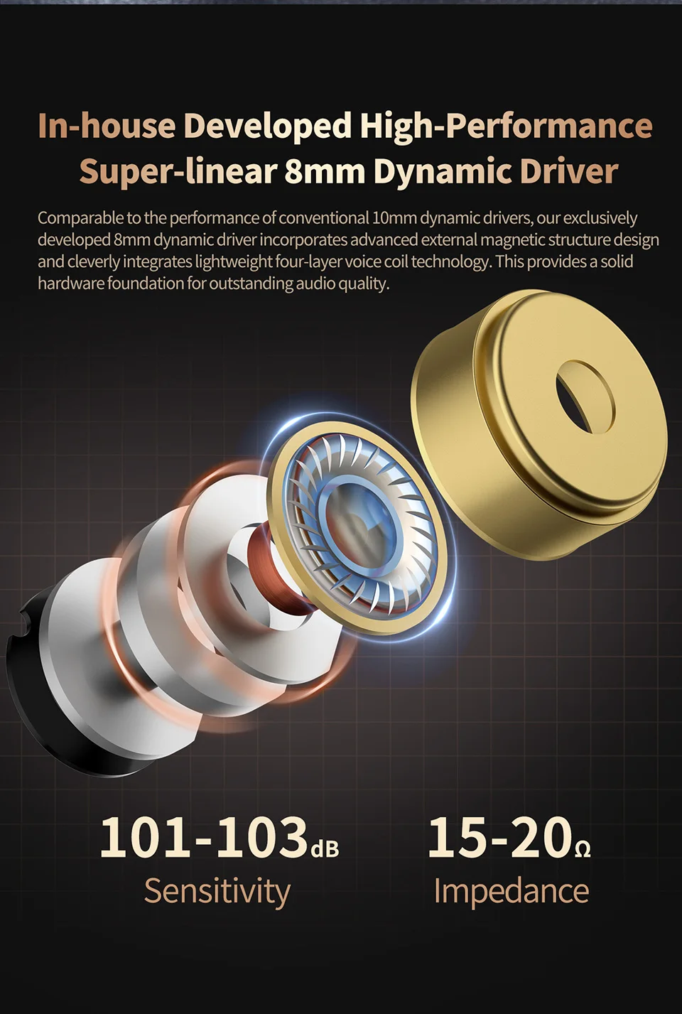 KZ Vader 3 Dynamic Driver IEM In-Ear Monitor Triple 8mm DD Crossover 4-Level Tuning Switch 0.75mm 2-Pin Cable 3.5mm HiFi