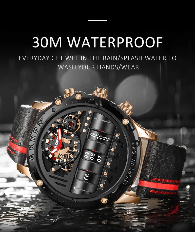Luxury Electronic Quartz Watch For Men Business Watches Male Creative Men WristWatch Unique Rotate Date Leather Strap Watches