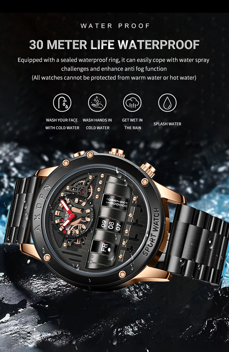 Luxury Electronic Quartz Watch For Men Business Watches Male Creative Men WristWatch Unique Rotate Date Leather Strap Watches
