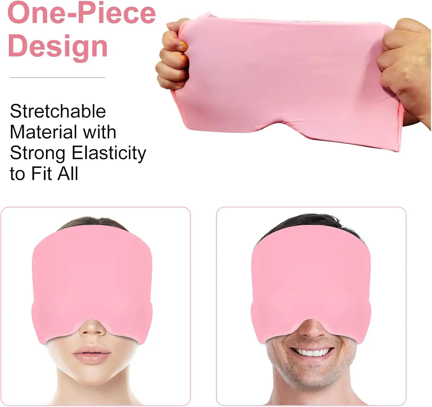 Gel Ice Headache Migraine Relief Hat Cold Compress Therapy Cap Ice Head Wrap Pack Eye Mask For Pressure Relieve Pain Ice Hat