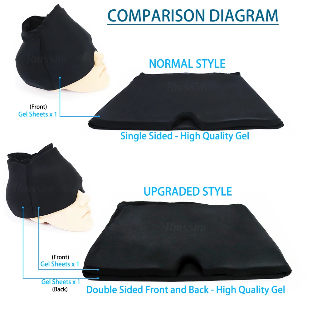 Gel Ice Headache Migraine Relief Hat Cold Compress Therapy Cap Ice Head Wrap Pack Eye Mask For Pressure Relieve Pain Ice Hat