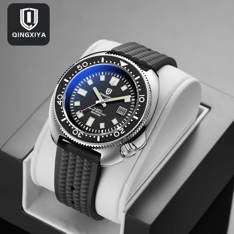 QINGXIYA New Business Mens Watches Top Brand Luxury Quartz Watch For Men Waterproof Date Clock Sport Watch Relogio Masculino+Box