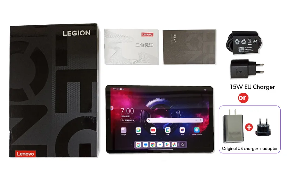 Lenovo LEGION Y700 2025 Tablet Original Global ROM 8.8-Inch 2K 165Hz Display Snapdragon 8 Gen 3 WIFI 7 Android 6550mAh Pad PC