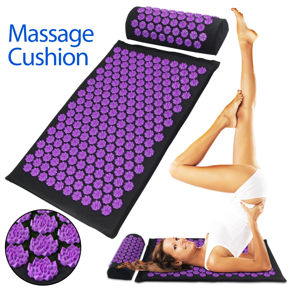 Acupressure Yoga Mat Kuznetsov's Applicator Cushion Sensi Massage Body Needles With Spikes Pillow Foot Massager Fitness Pilates
