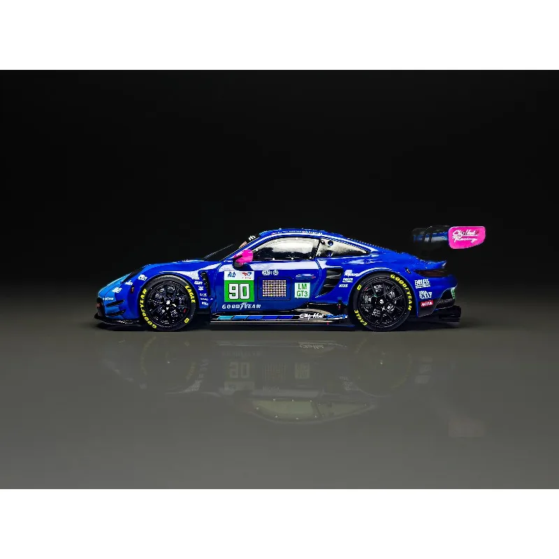 In Stock Trends Hobby TH 1:64 Porsche 911 GT3 R -2025 LeMans 24H LMGT3 #90 Alloy Die Cast Car Model Collection Gift