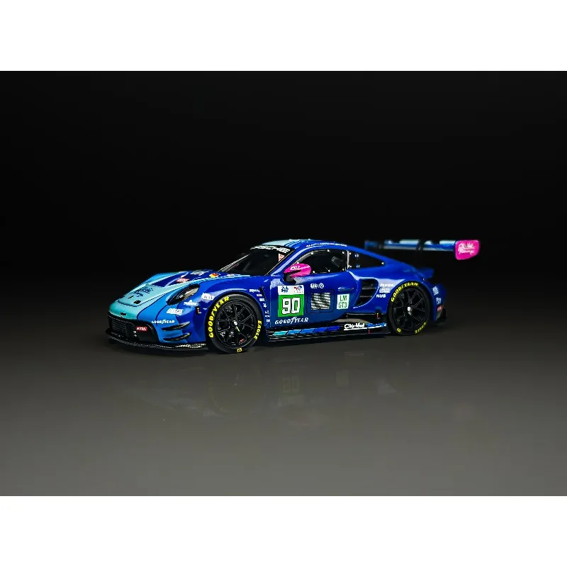 In Stock Trends Hobby TH 1:64 Porsche 911 GT3 R -2025 LeMans 24H LMGT3 #90 Alloy Die Cast Car Model Collection Gift