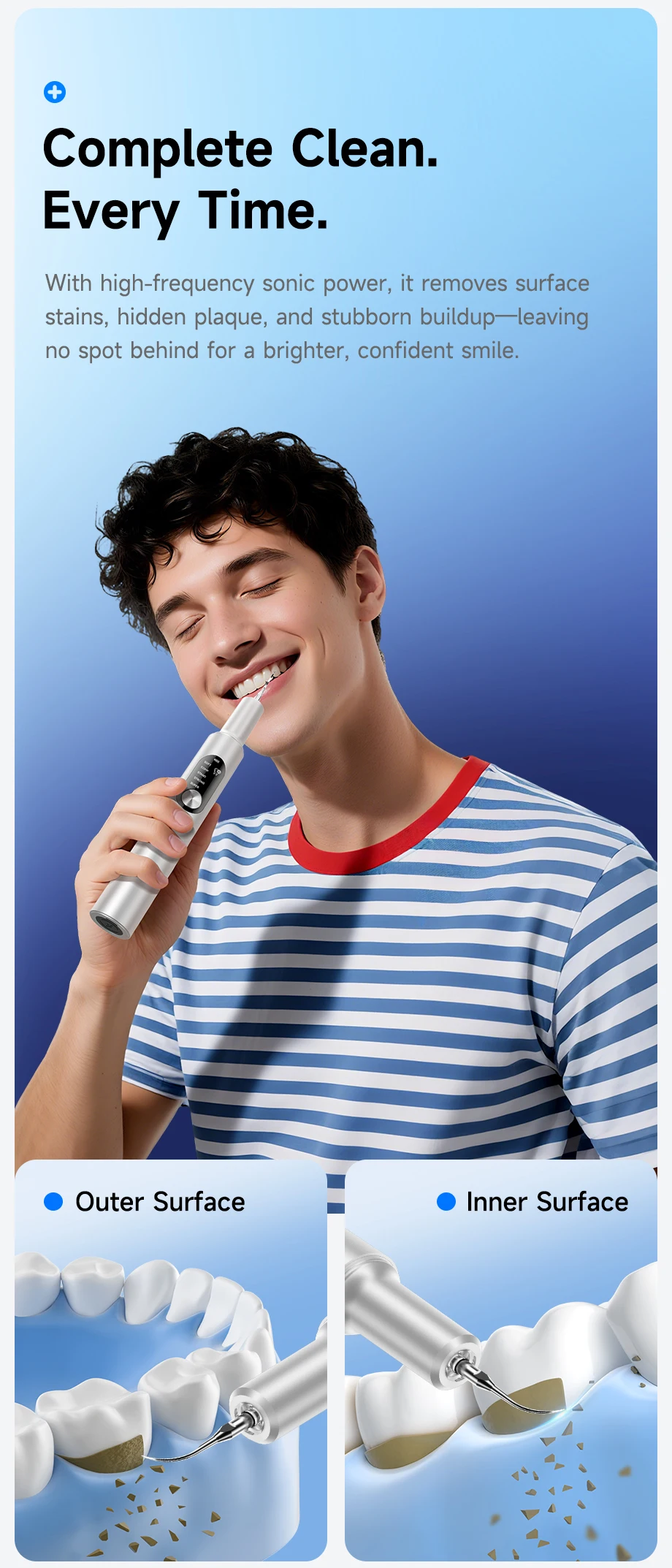 6600W Ultrasonic Electric Dental Scaler for Teeth Plaque Remover UV Disinfection Dental Tartar Calculus Tooth Cleaner