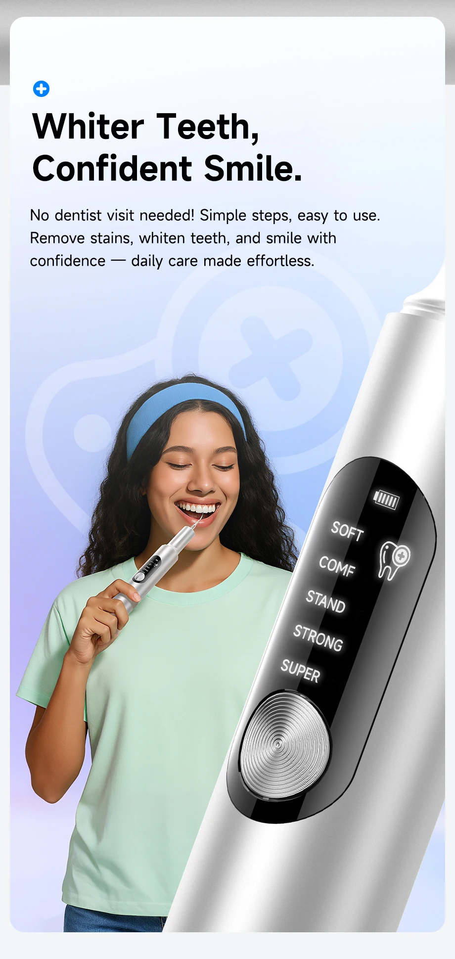 6600W Ultrasonic Electric Dental Scaler for Teeth Plaque Remover UV Disinfection Dental Tartar Calculus Tooth Cleaner
