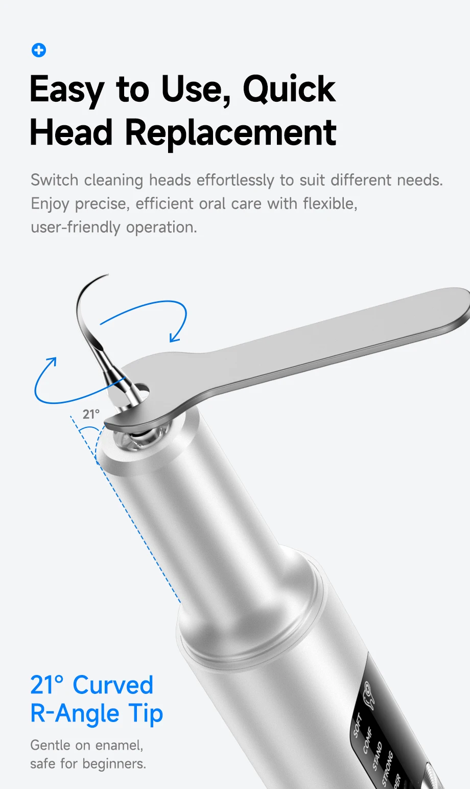 6600W Ultrasonic Electric Dental Scaler for Teeth Plaque Remover UV Disinfection Dental Tartar Calculus Tooth Cleaner
