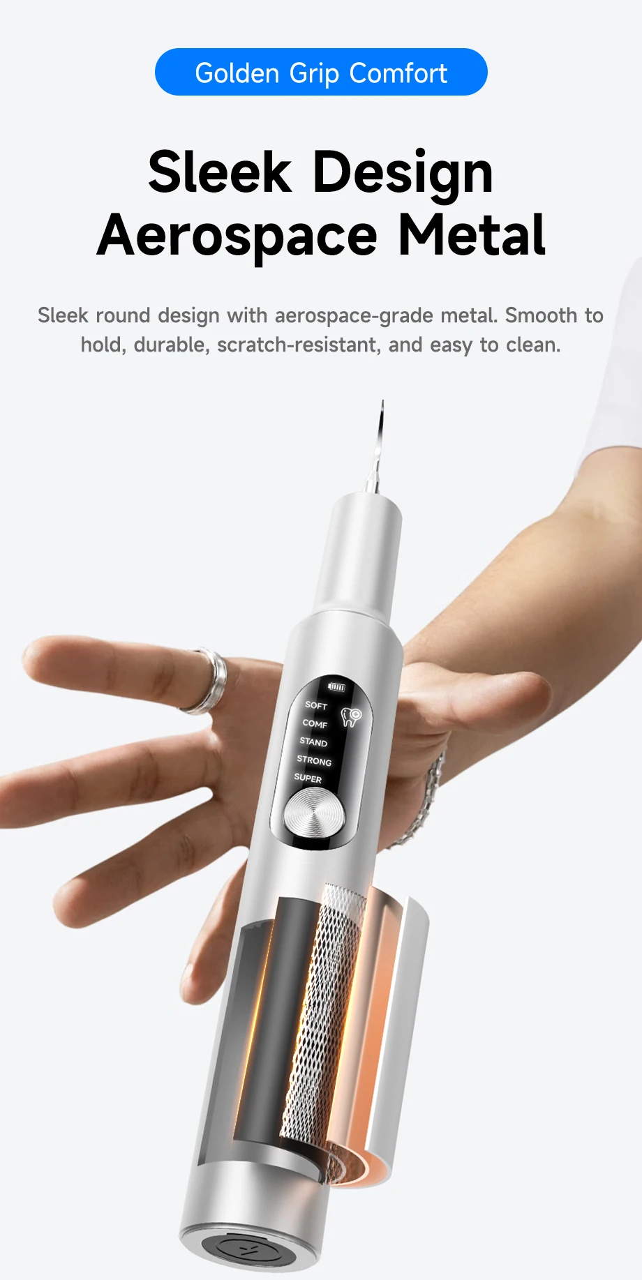 6600W Ultrasonic Electric Dental Scaler for Teeth Plaque Remover UV Disinfection Dental Tartar Calculus Tooth Cleaner