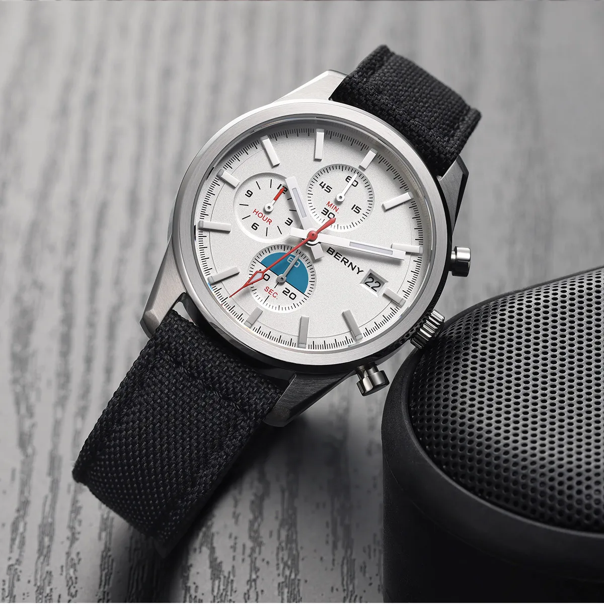 BERNY Chronograph Quartz Men Watch Luminous Miyota OS10 Top Luxury AR Coated Sapphire 5ATM Waterproof 2026 Sports Men’s Watches