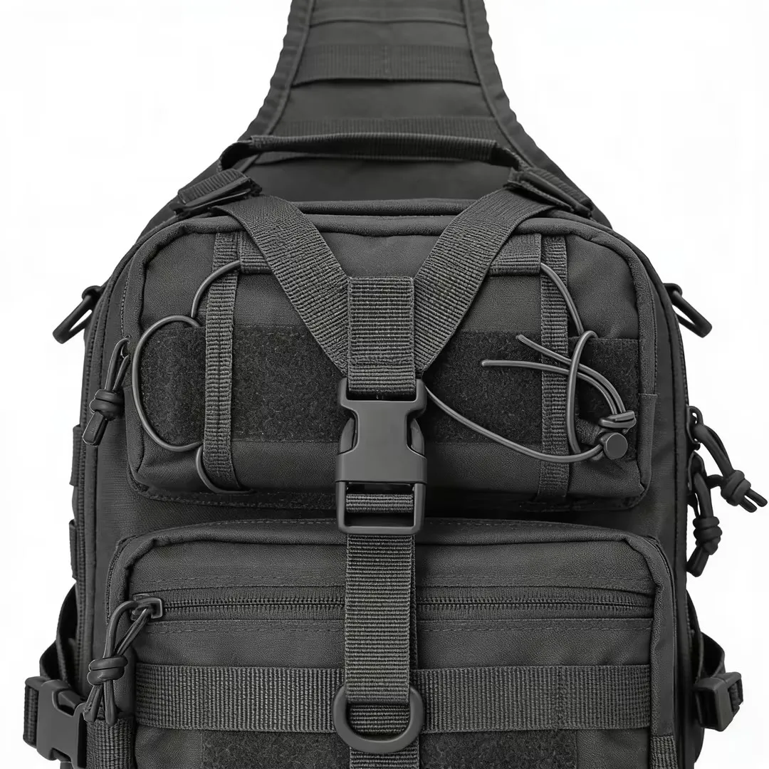 HOMEFISH Men's Multifunctional Tactical Shoulder Bag, Waterproof Camouflage Chest Bag, Large Capacity Crossbody Bag